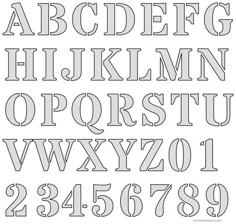 Print your free a-z letters in stencil format here online. . Stencil letters free printable